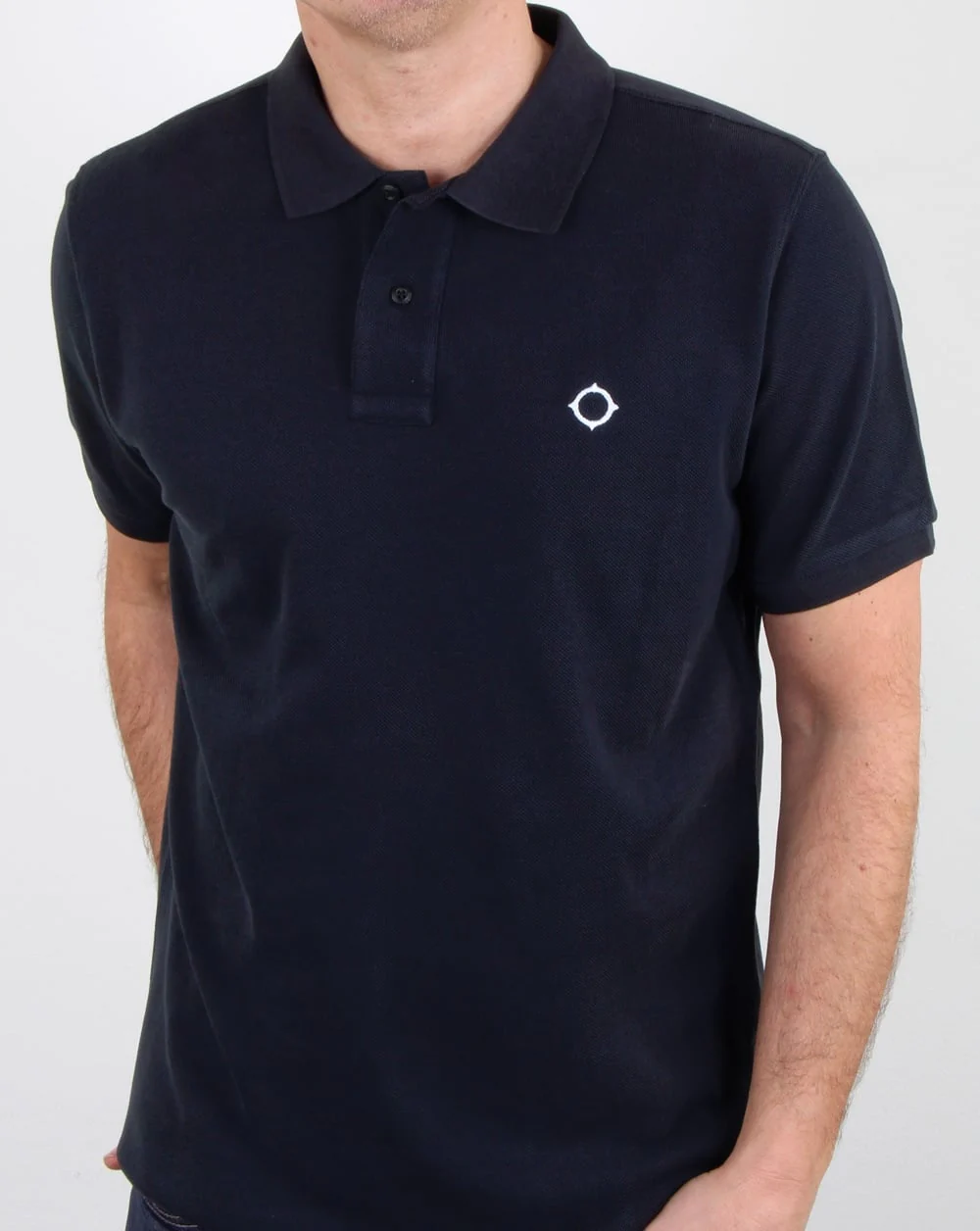 Ma.strum Pique Icon Polo Shirt Dark Navy - Image 4