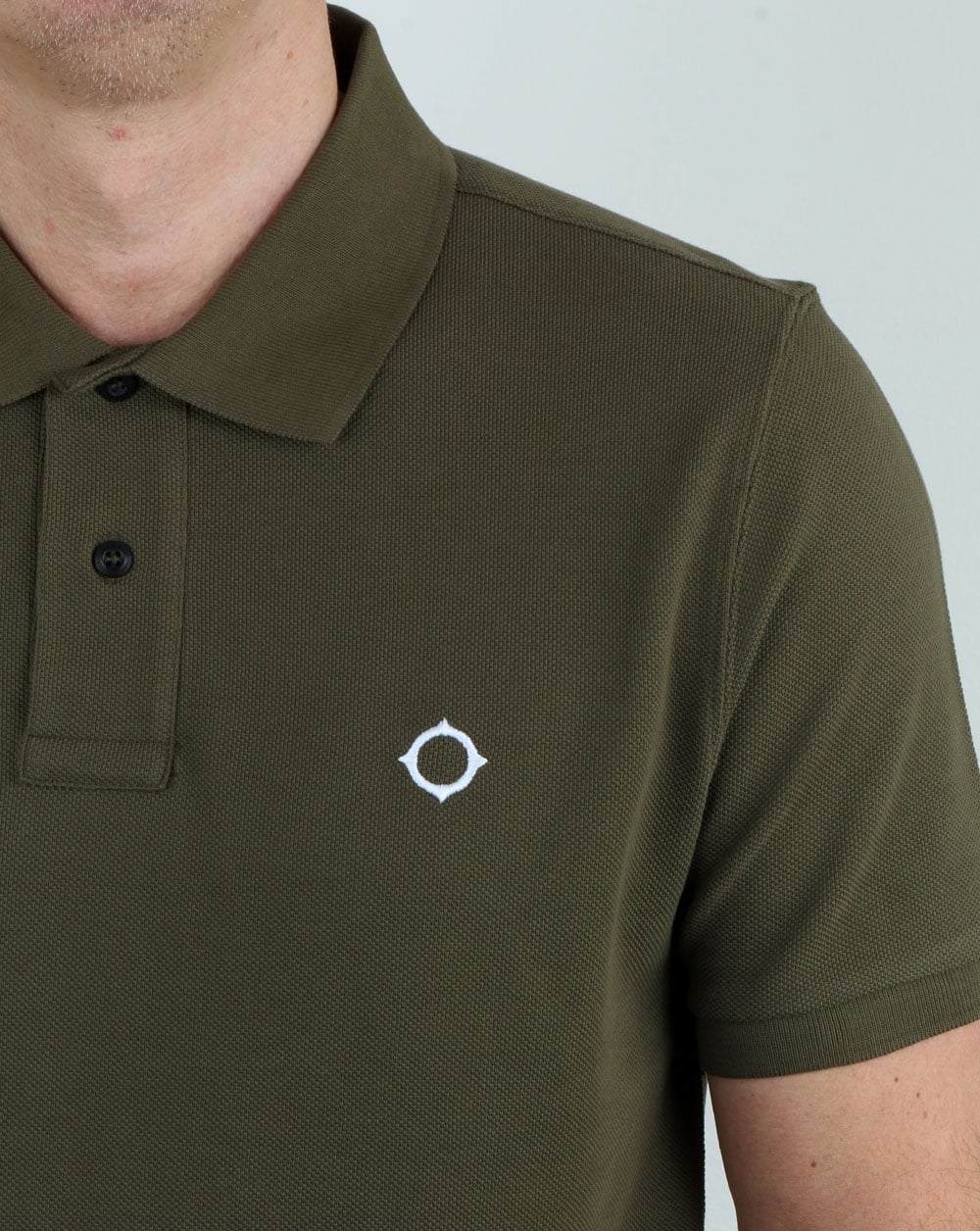 Ma.strum Pique Icon Polo Shirt Light Khaki - Image 2