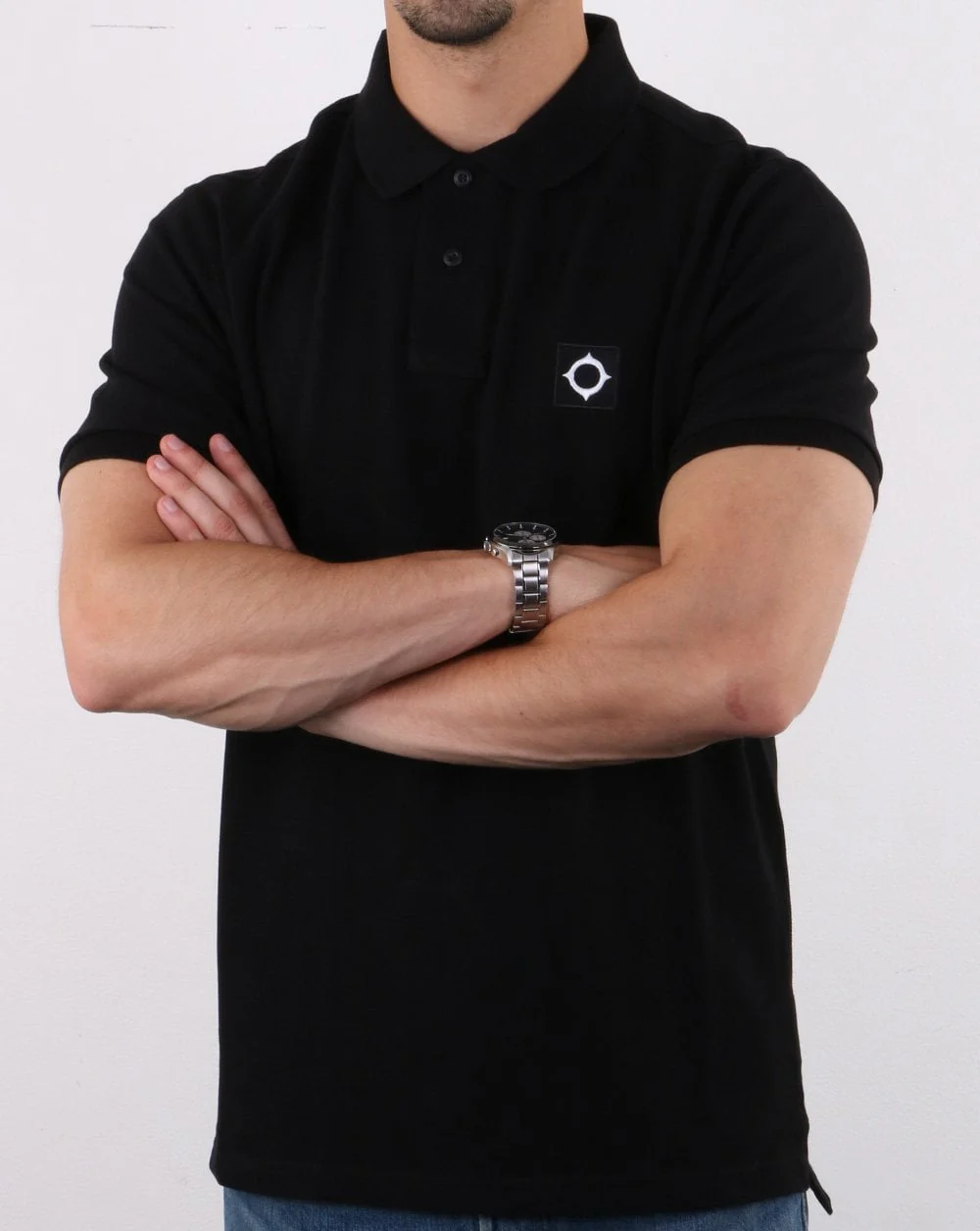 Ma.strum Pique Polo Black - Image 3