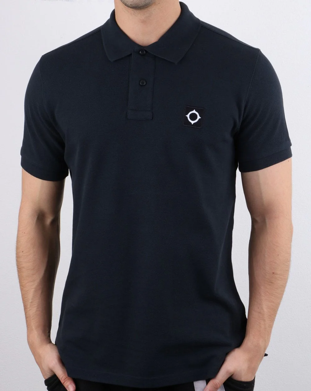 Ma.strum Pique Polo Dark Navy