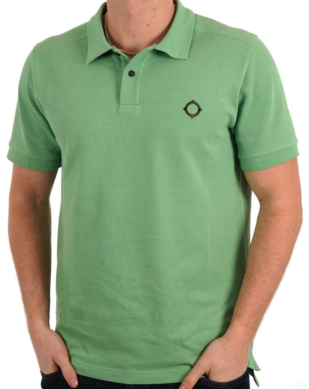 MA.STRUM Pique Polo Fresh Green - Image 3