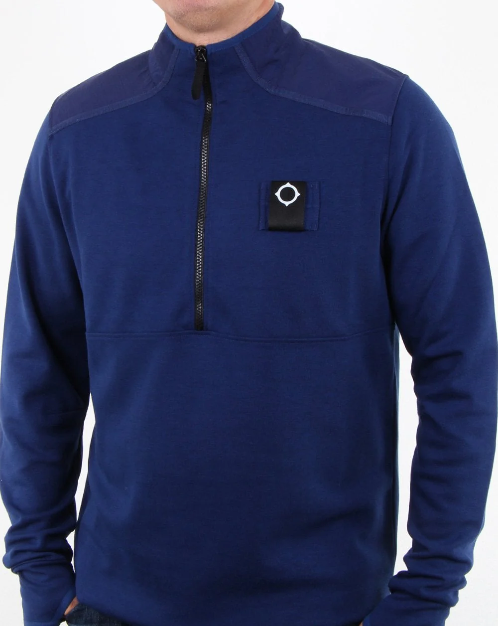 Ma.strum Quarter Zip Sweatshirt Dark Indigo