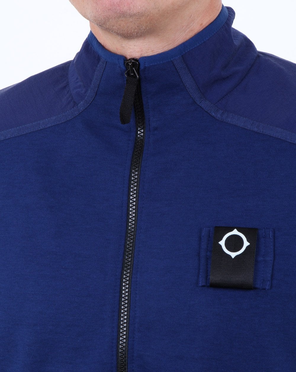 Ma.strum Quarter Zip Sweatshirt Dark Indigo - Image 3