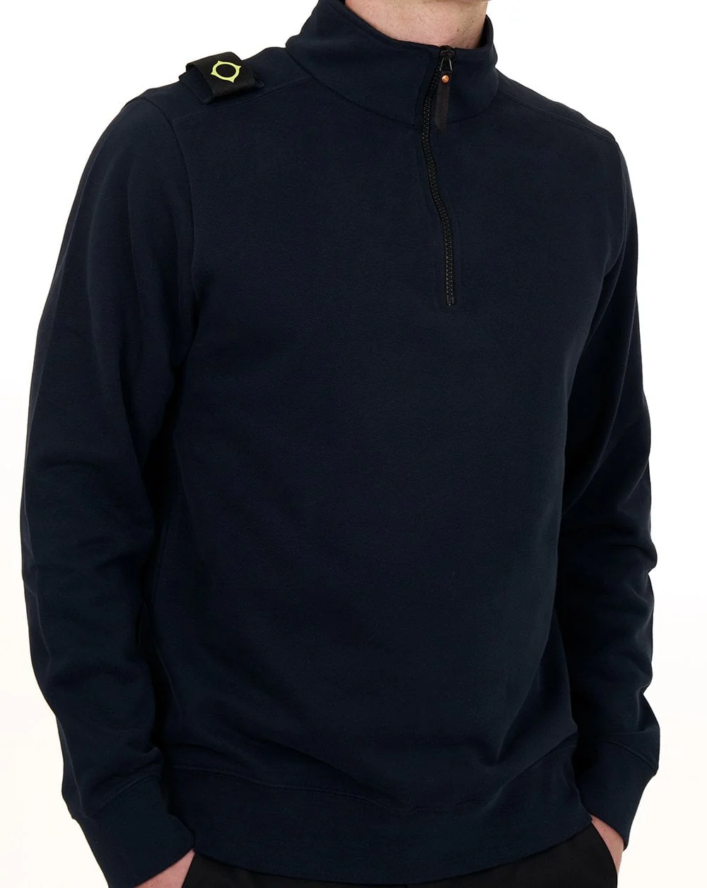 MA.STRUM Quarter Zip Sweatshirt Ink Navy - Image 3