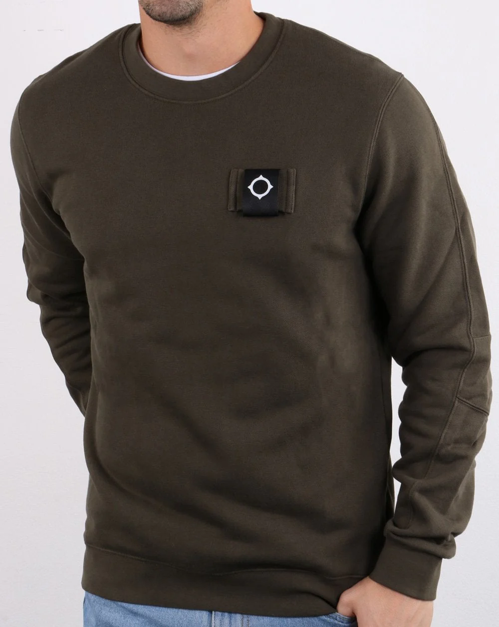 Ma.strum Training Crew Sweat Dark Khaki - Image 2