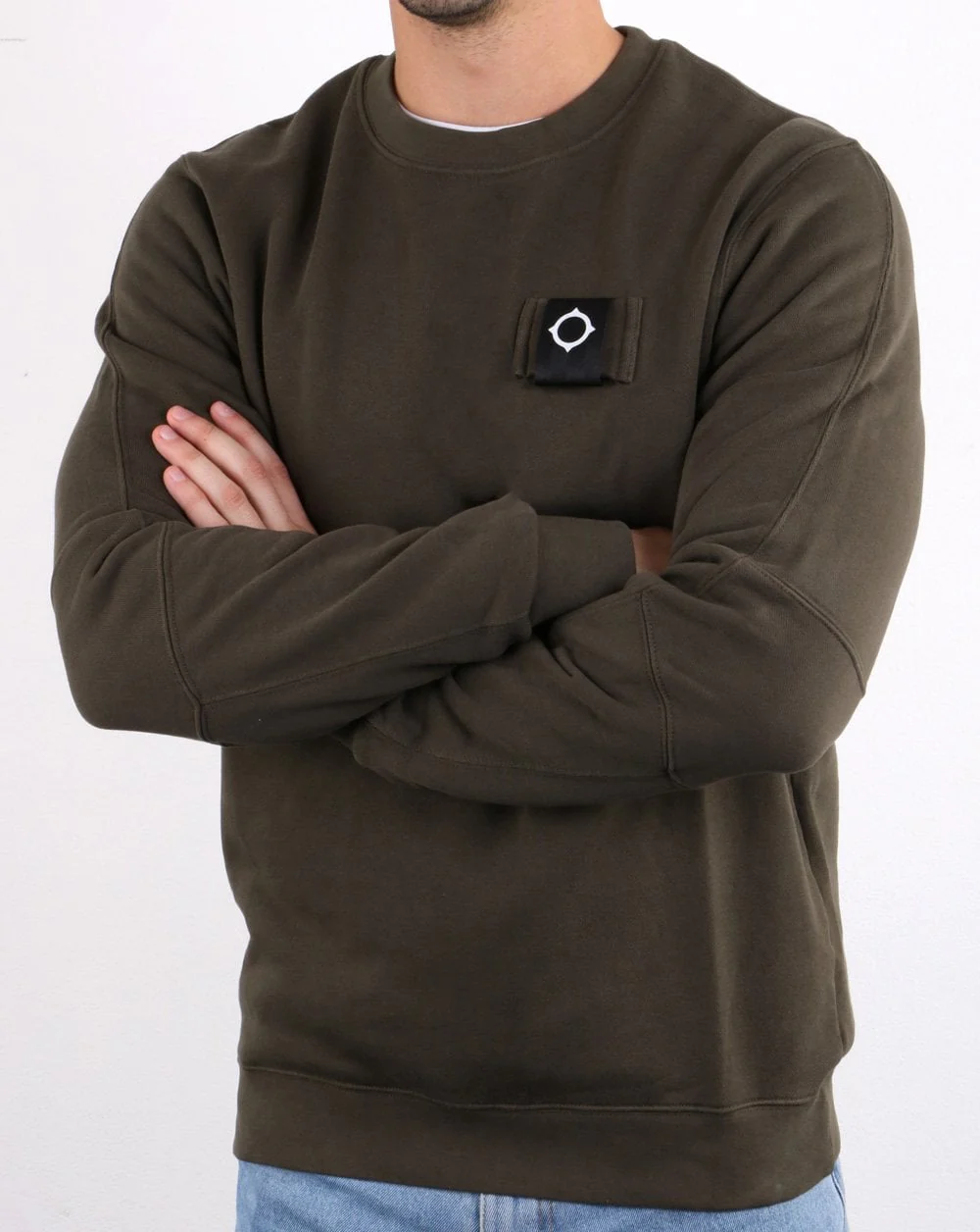 Ma.strum Training Crew Sweat Dark Khaki - Image 3