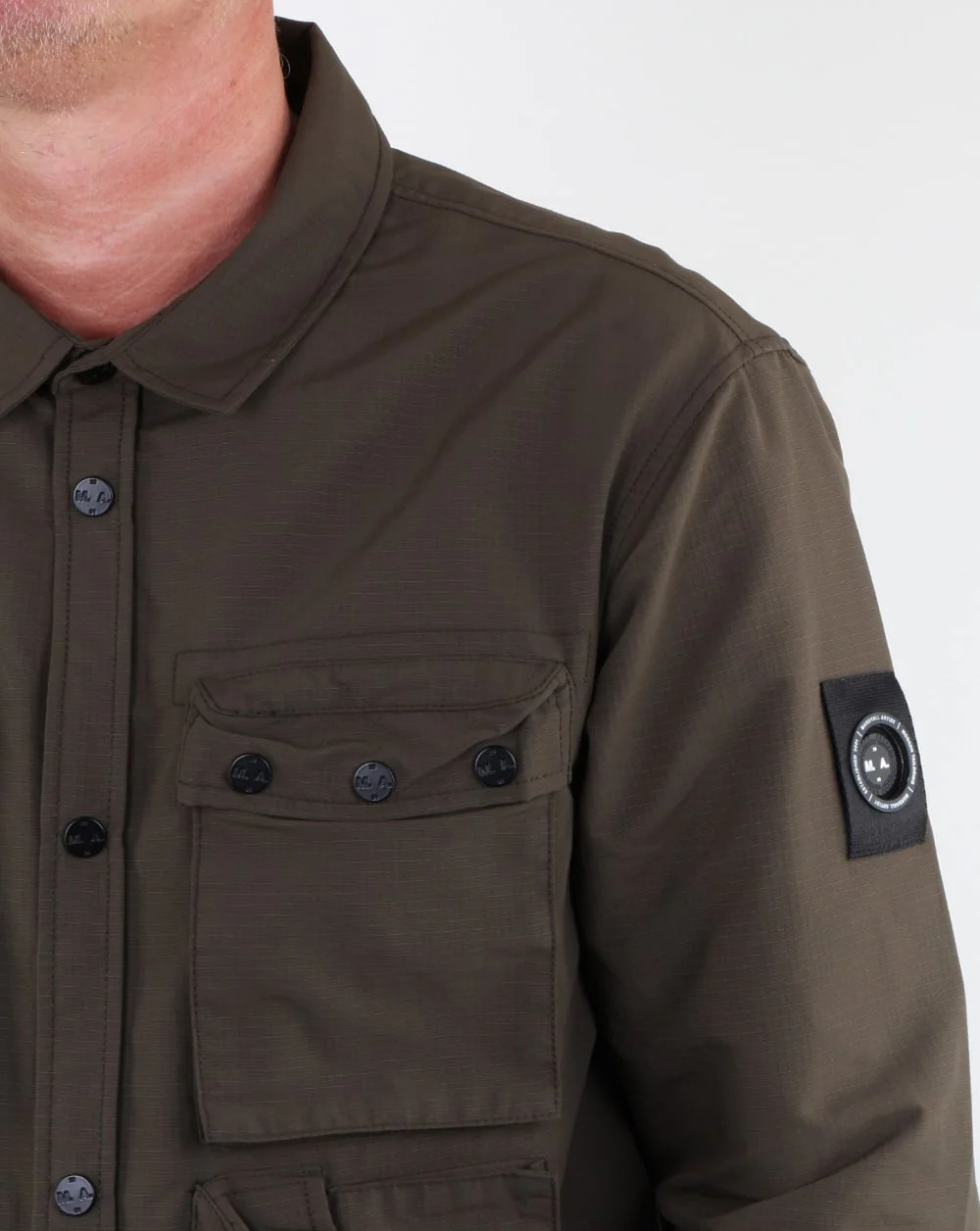 Marshall Artist 60 40 Hiking Overshirt Khaki - Image 2