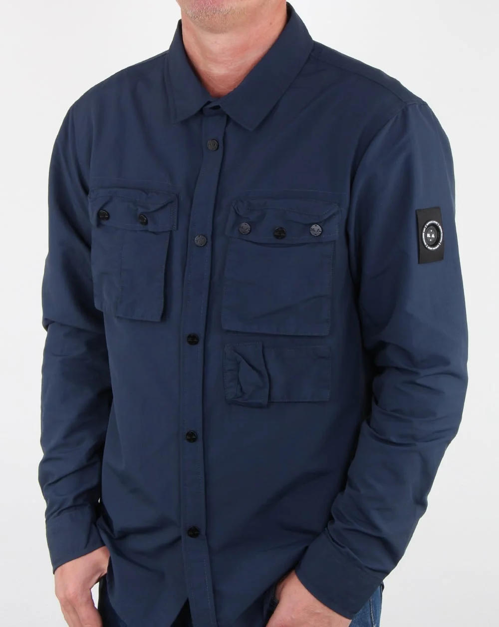 Marshall Artist 60 40 Hiking Overshirt Navy - Image 3