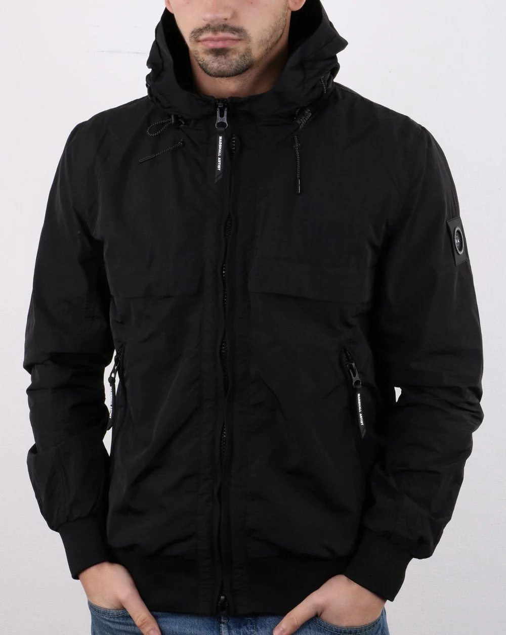 Marshall Artist Articulated Bomber Jacket Black