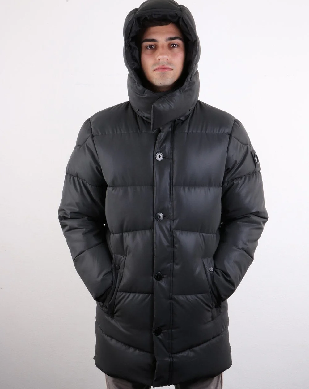 Marshall Artist Bubble Hooded Coat Black - Image 4
