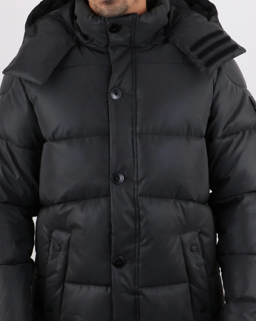 Marshall Artist Bubble Hooded Coat Black - Image 5
