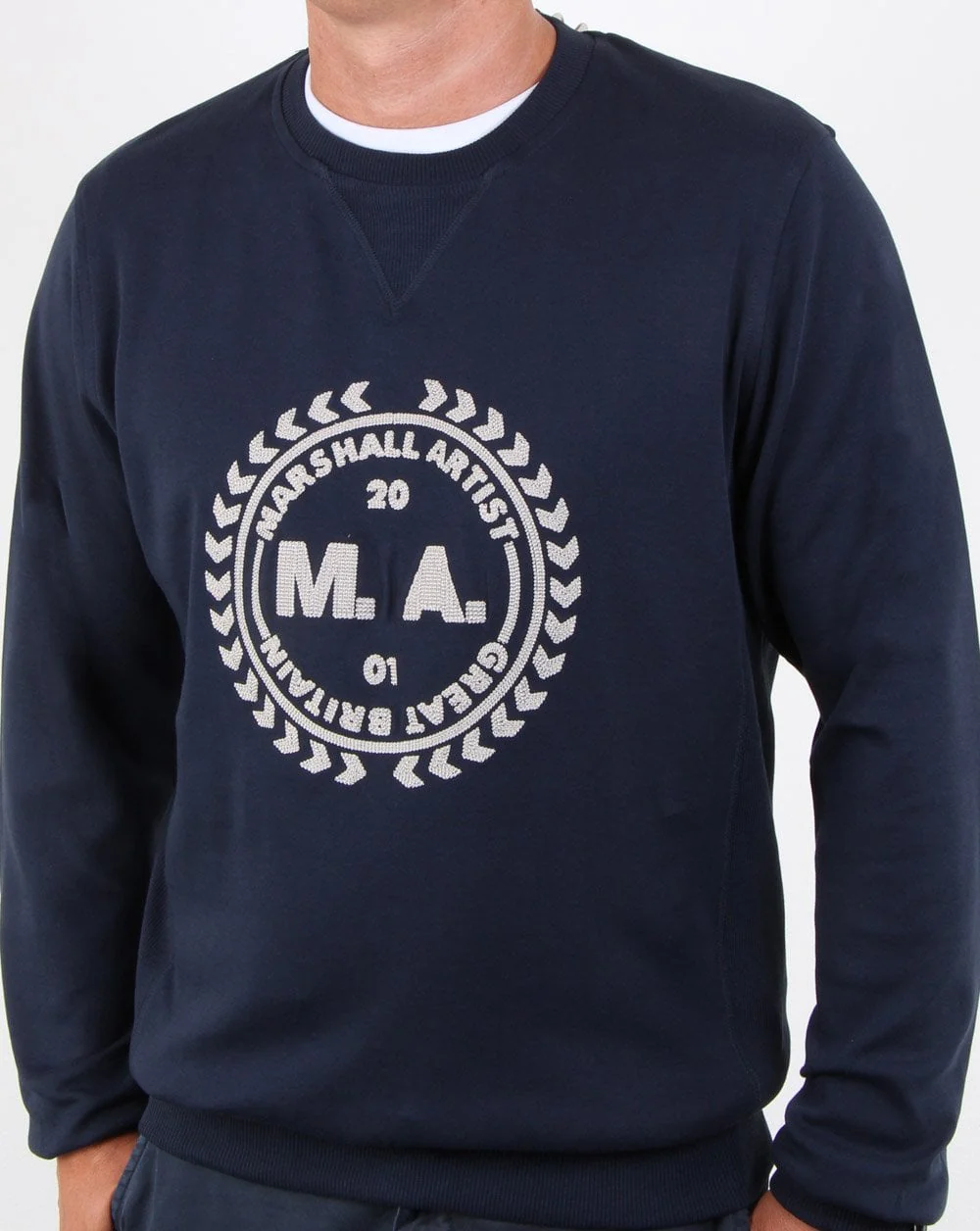 Marshall Artist Casually Crafted Sweatshirt Navy - Image 3