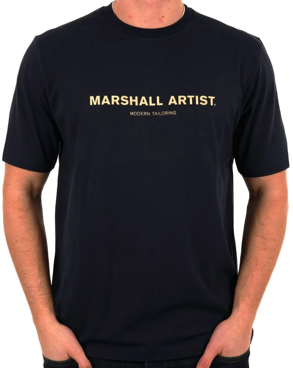 Marshall Artist Coastal Erosion T Shirt Navy