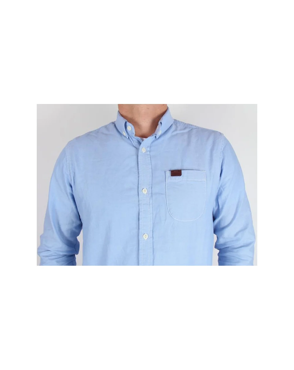 Marshall Artist Cotton Oxford Shirt Sky Blue - Image 2