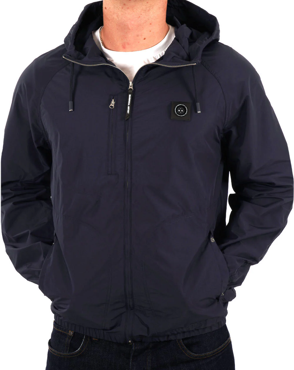 Marshall Artist Fairfax Hooded Jacket Navy - Image 3