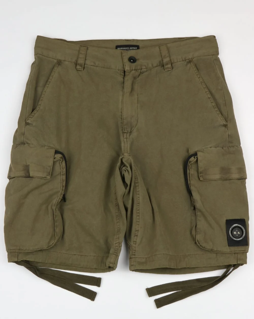 Marshall Artist Garment Dyed Combat Cargo Shorts Khaki