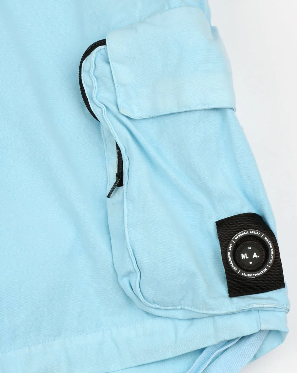 Marshall Artist Garment Dyed Combat Cargo Shorts Sky - Image 3