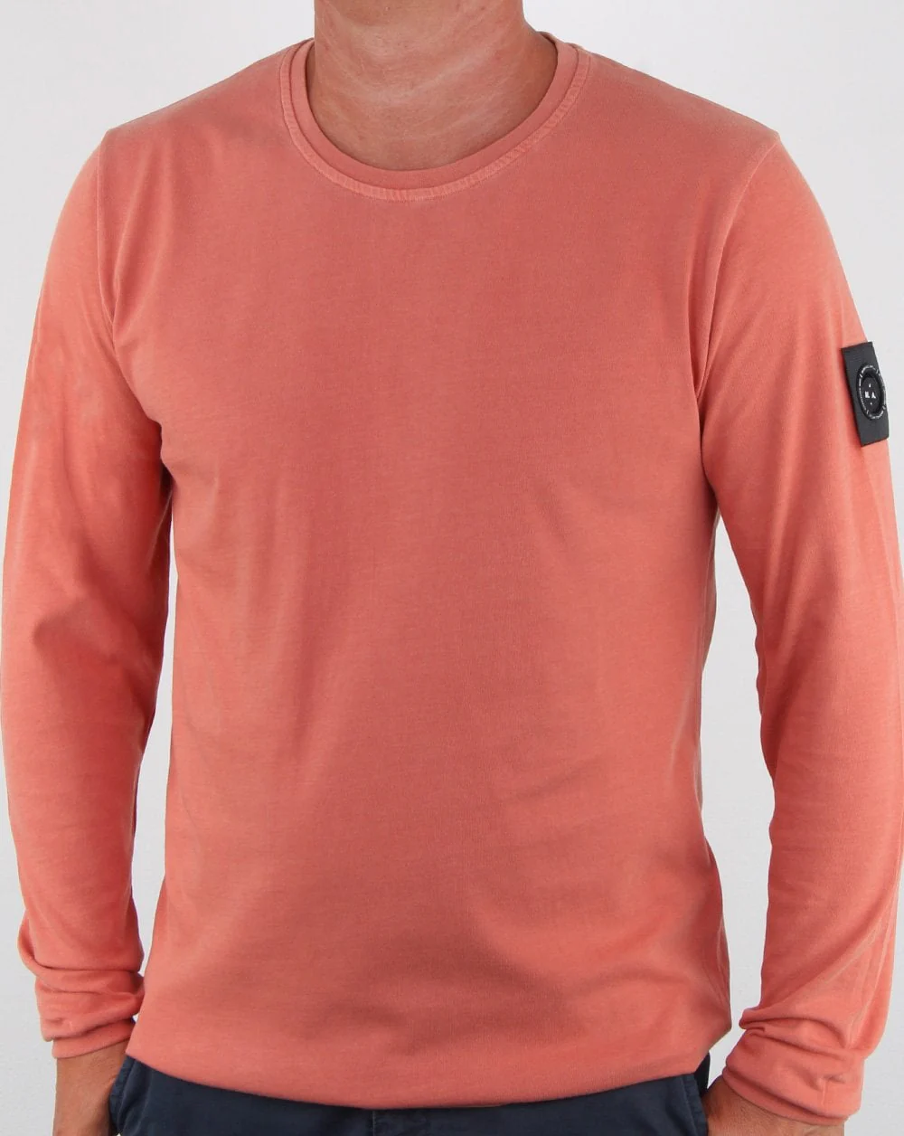Marshall Artist Garment Dyed Long Sleeve T-shirt Orange - Image 2