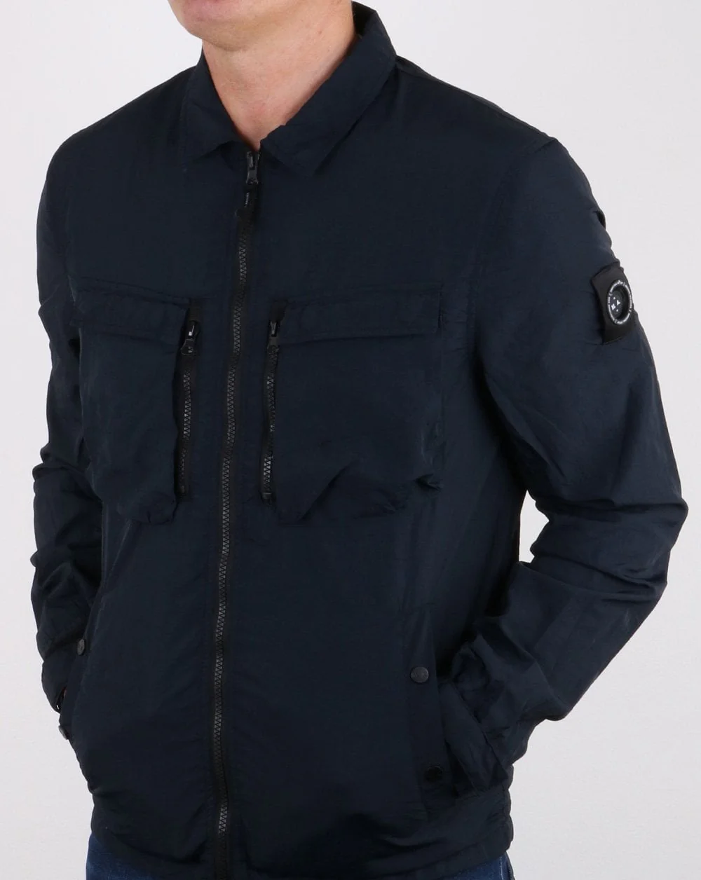 Marshall Artist Garment Dyed Overshirt Navy