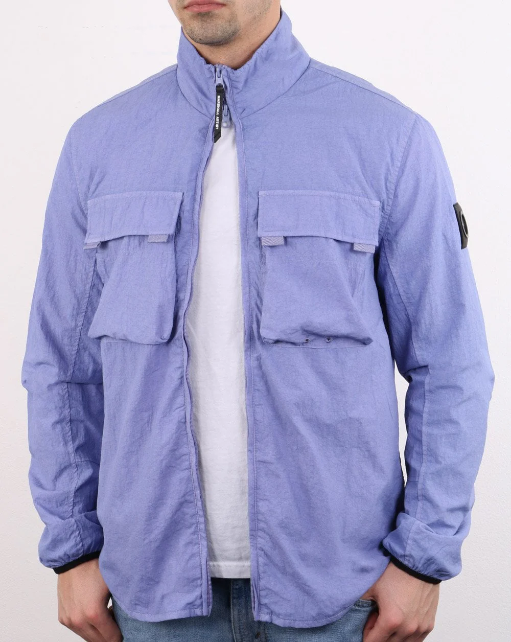 Marshall Artist Garment Dyed Parachute Overshirt Lilac - Image 2