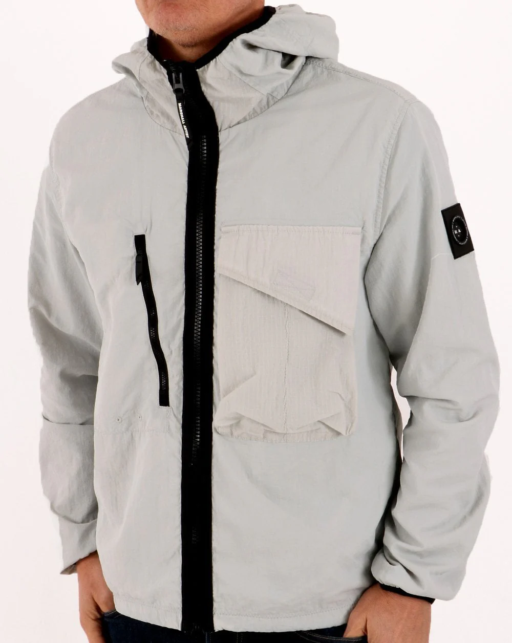 Marshall Artist GD Hooded Overshirt Antarctica Grey - Image 2