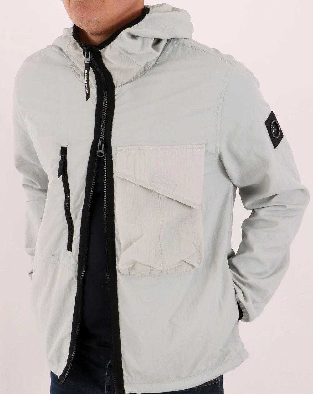 Marshall Artist GD Hooded Overshirt Antarctica Grey - Image 5