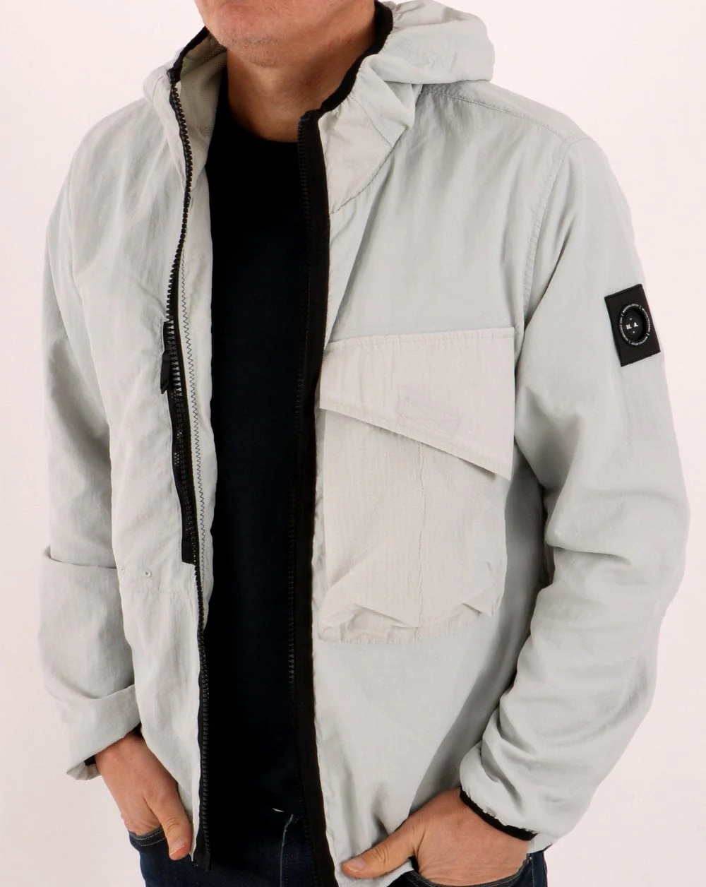 Marshall Artist GD Hooded Overshirt Antarctica Grey - Image 6