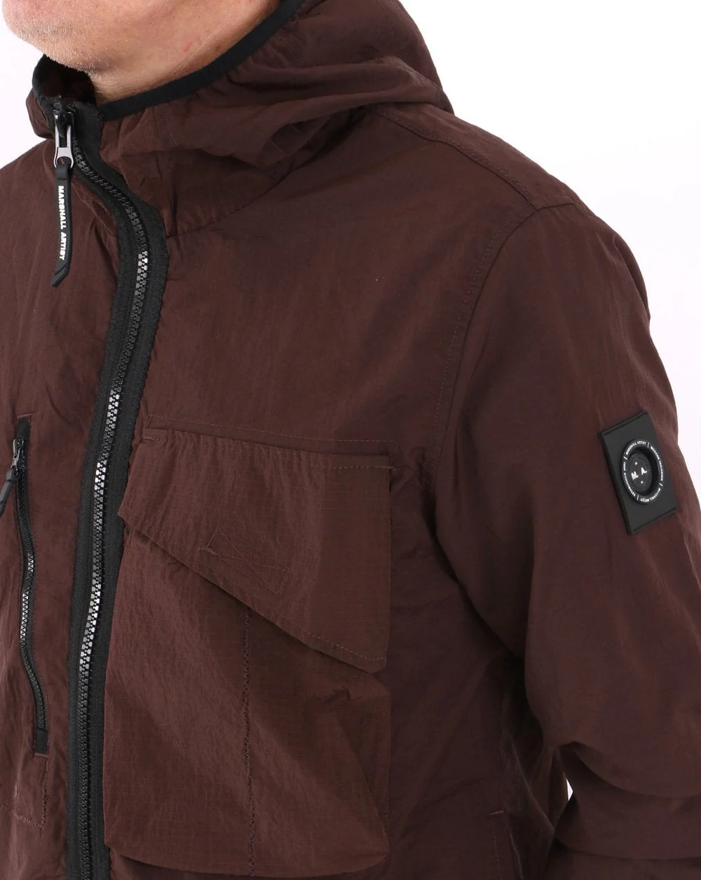 Marshall Artist GD Hooded Overshirt Truffle - Image 2
