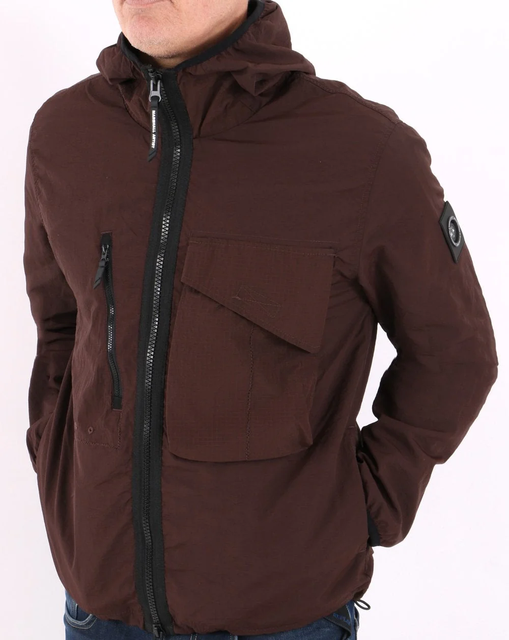 Marshall Artist GD Hooded Overshirt Truffle - Image 3
