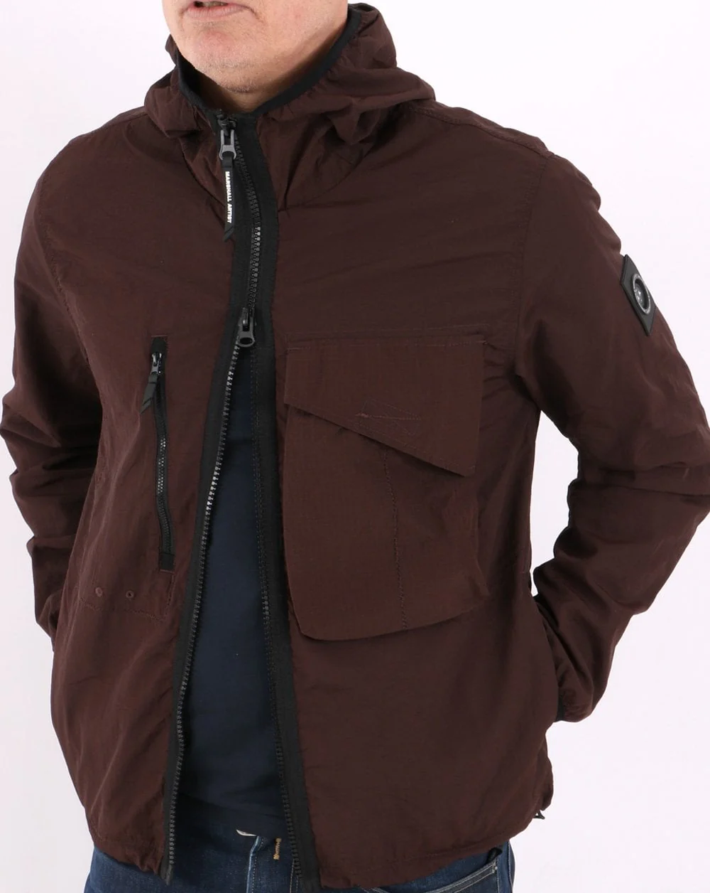 Marshall Artist GD Hooded Overshirt Truffle - Image 4