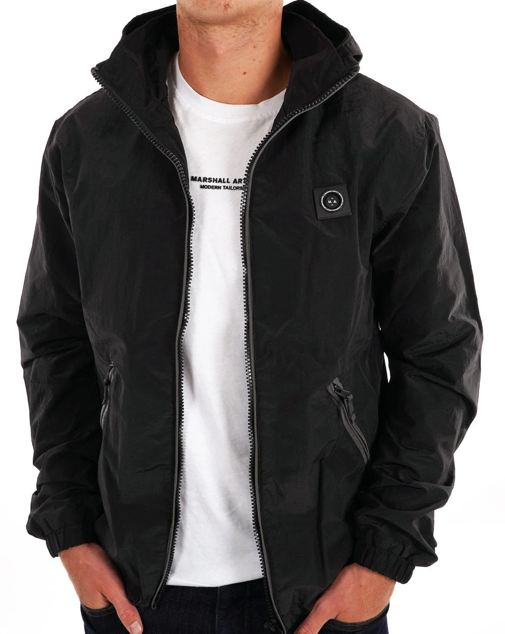 Marshall Artist Hooded Jacket Black - Image 3