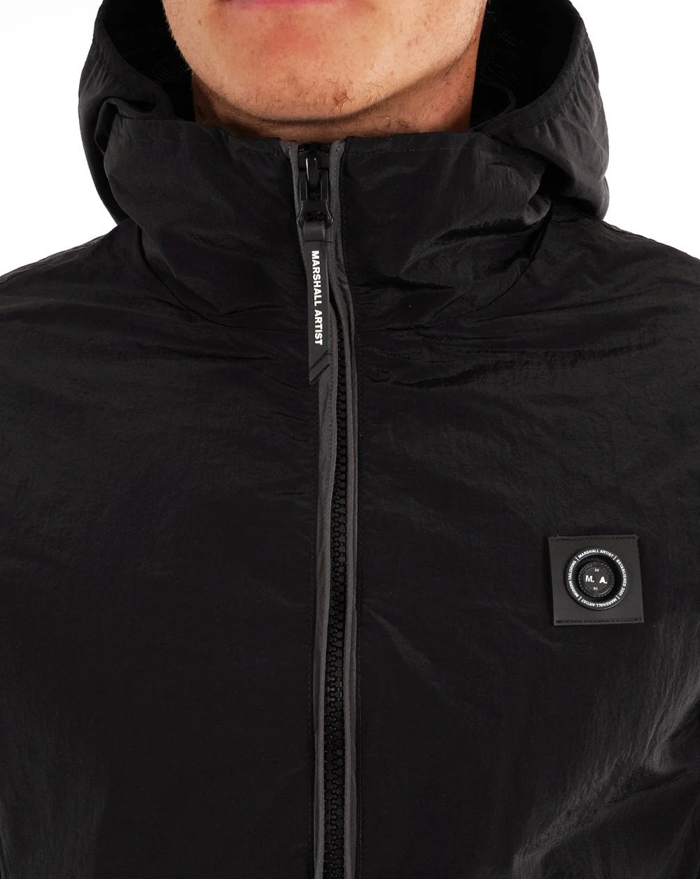 Marshall Artist Hooded Jacket Black - Image 4