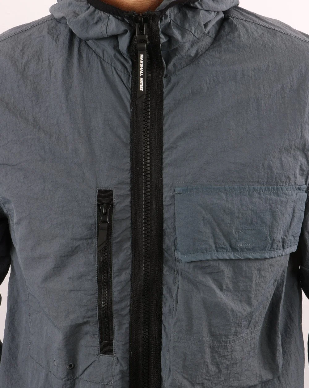 Marshall Artist Hooded Overshirt Graphite - Image 2