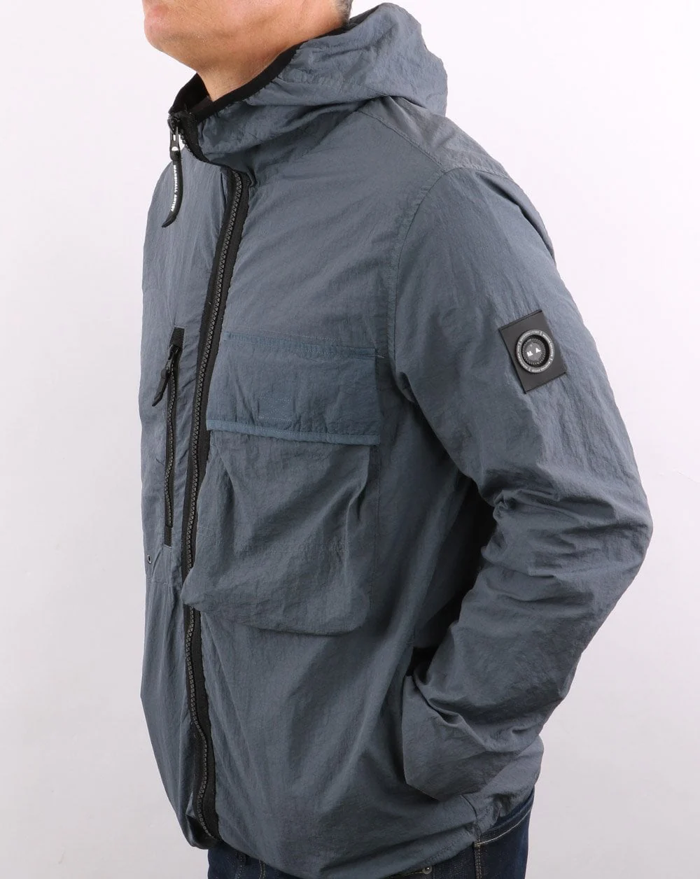 Marshall Artist Hooded Overshirt Graphite - Image 4