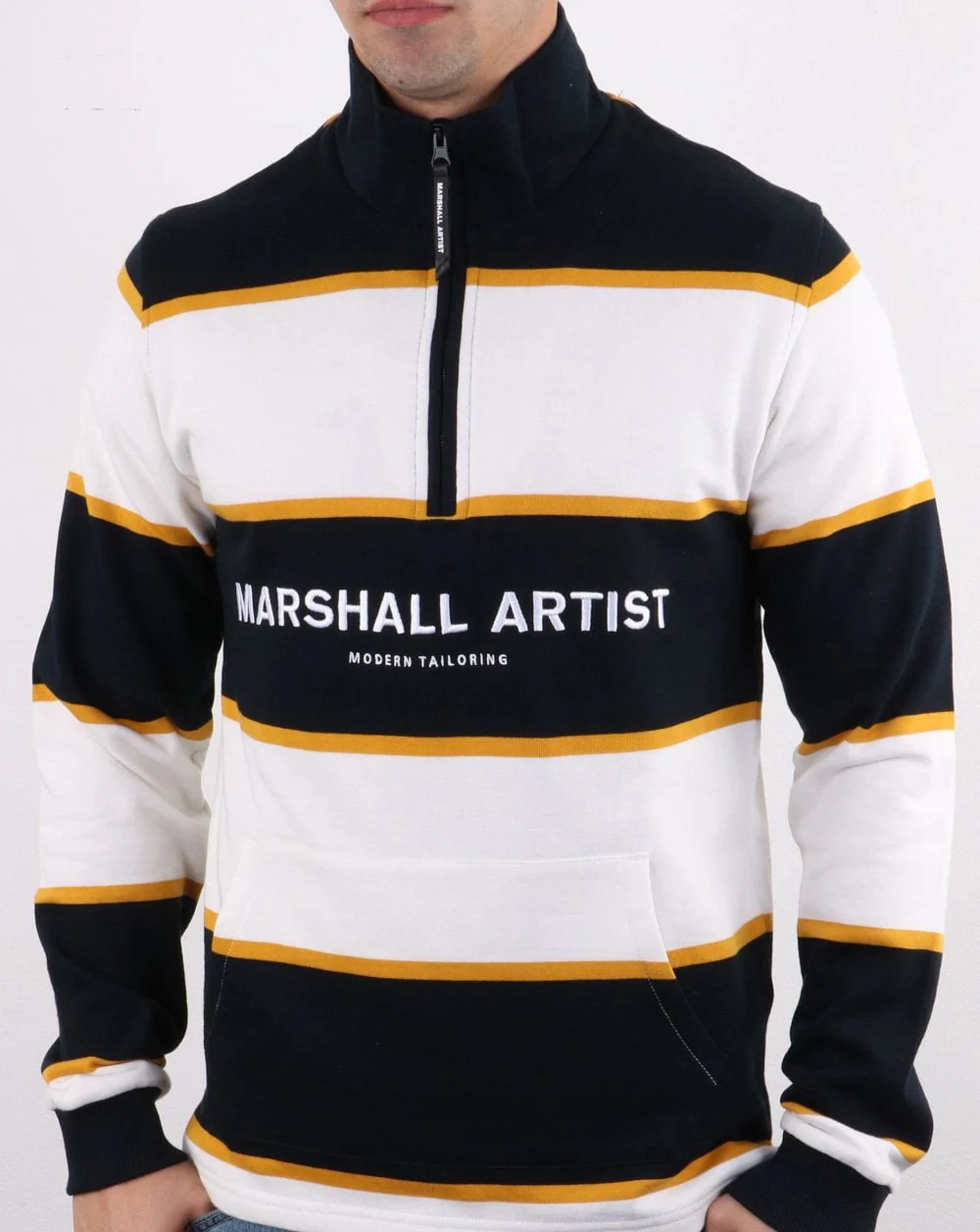 Marshall Artist Hoop Half Zip Navy/White