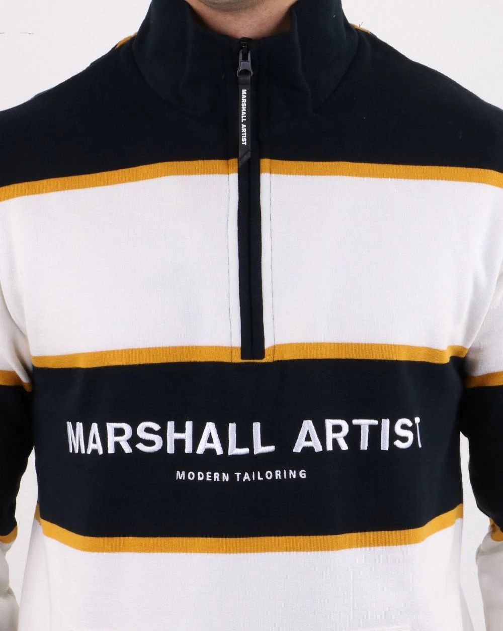 Marshall Artist Hoop Half Zip Navy/White - Image 4