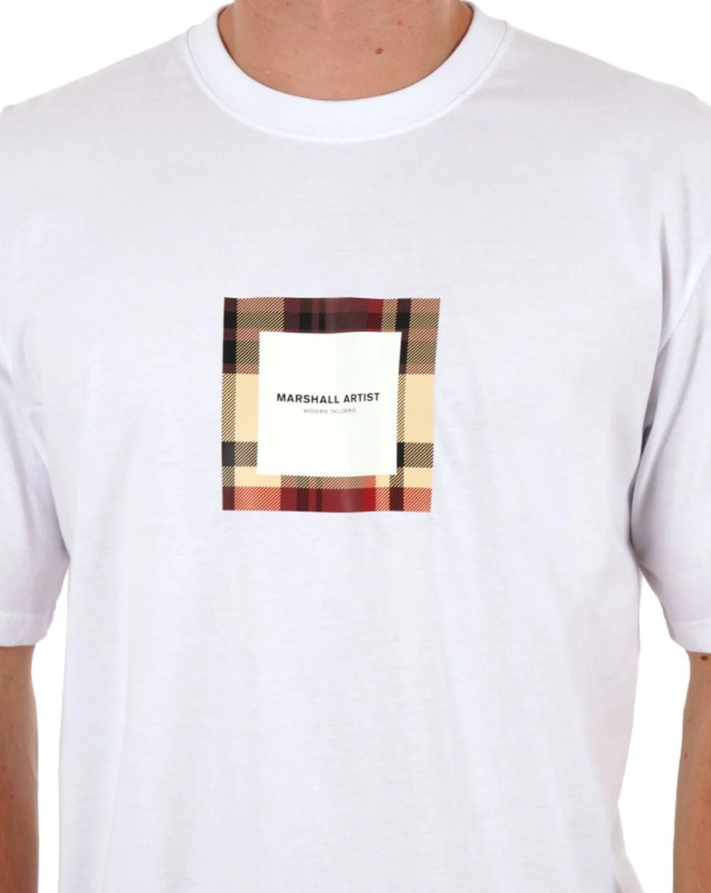 Marshall Artist House Check Box Logo T Shirt White - Image 2