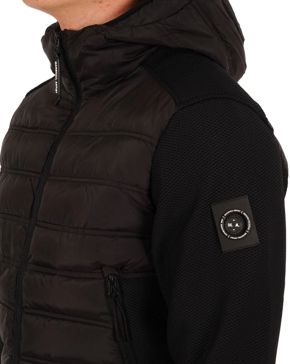 Marshall Artist Hybrid Softshell Jacket Black - Image 2