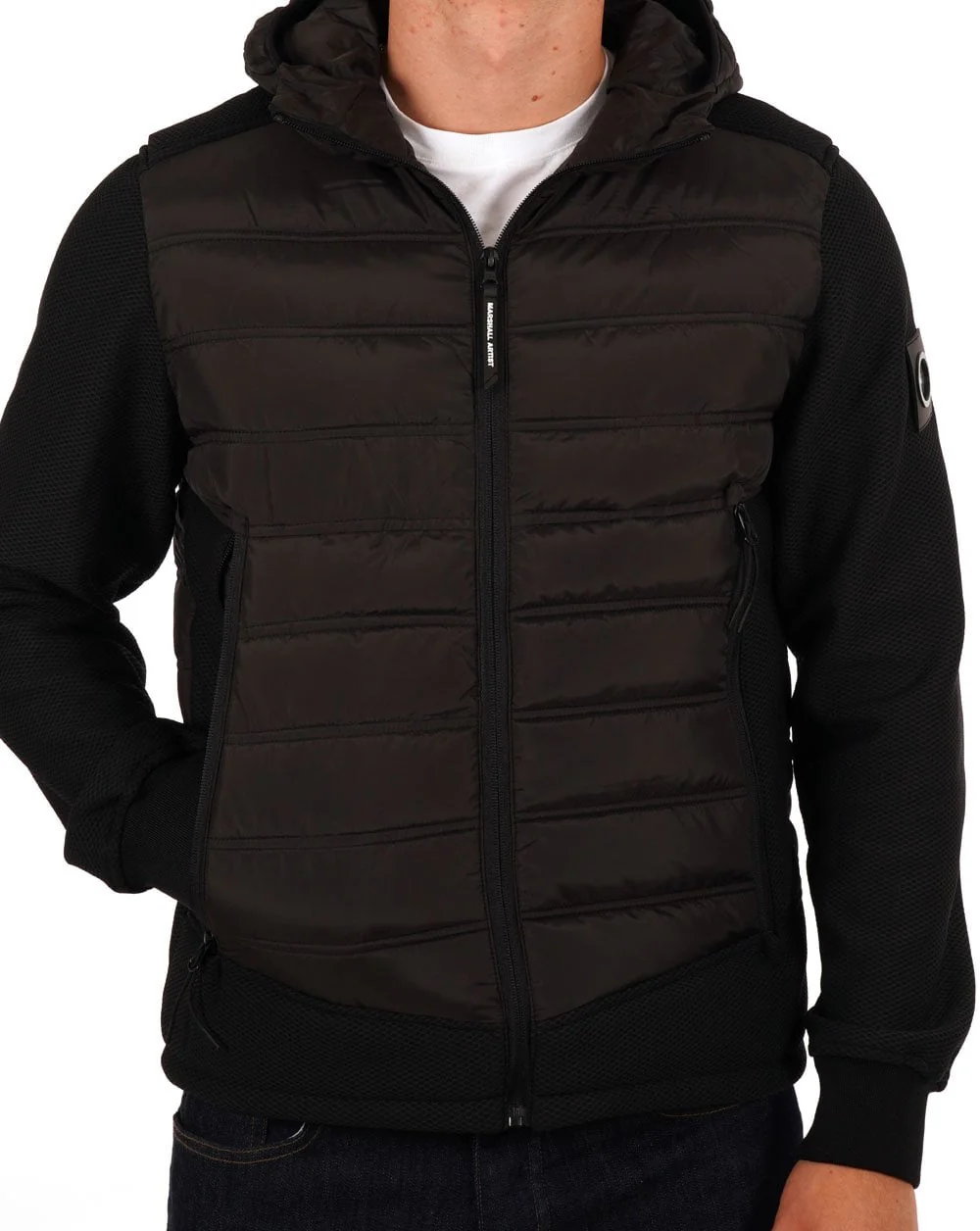 Marshall Artist Hybrid Softshell Jacket Black - Image 4
