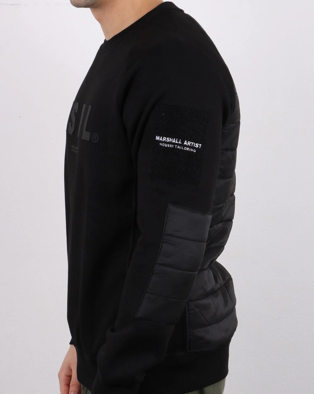 Marshall Artist Hybrid Tech Sweatshirt Black - Image 5
