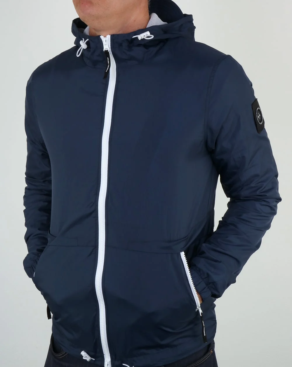 Marshall Artist Light Shell Ripstop Windrunner Navy - Image 4