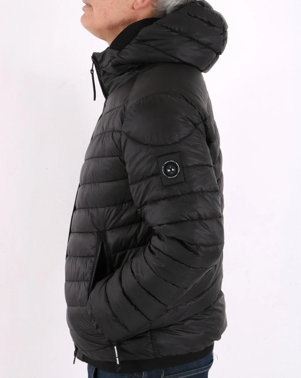 Marshall Artist Lightweight Paninaro Bubble Jacket Black - Image 3