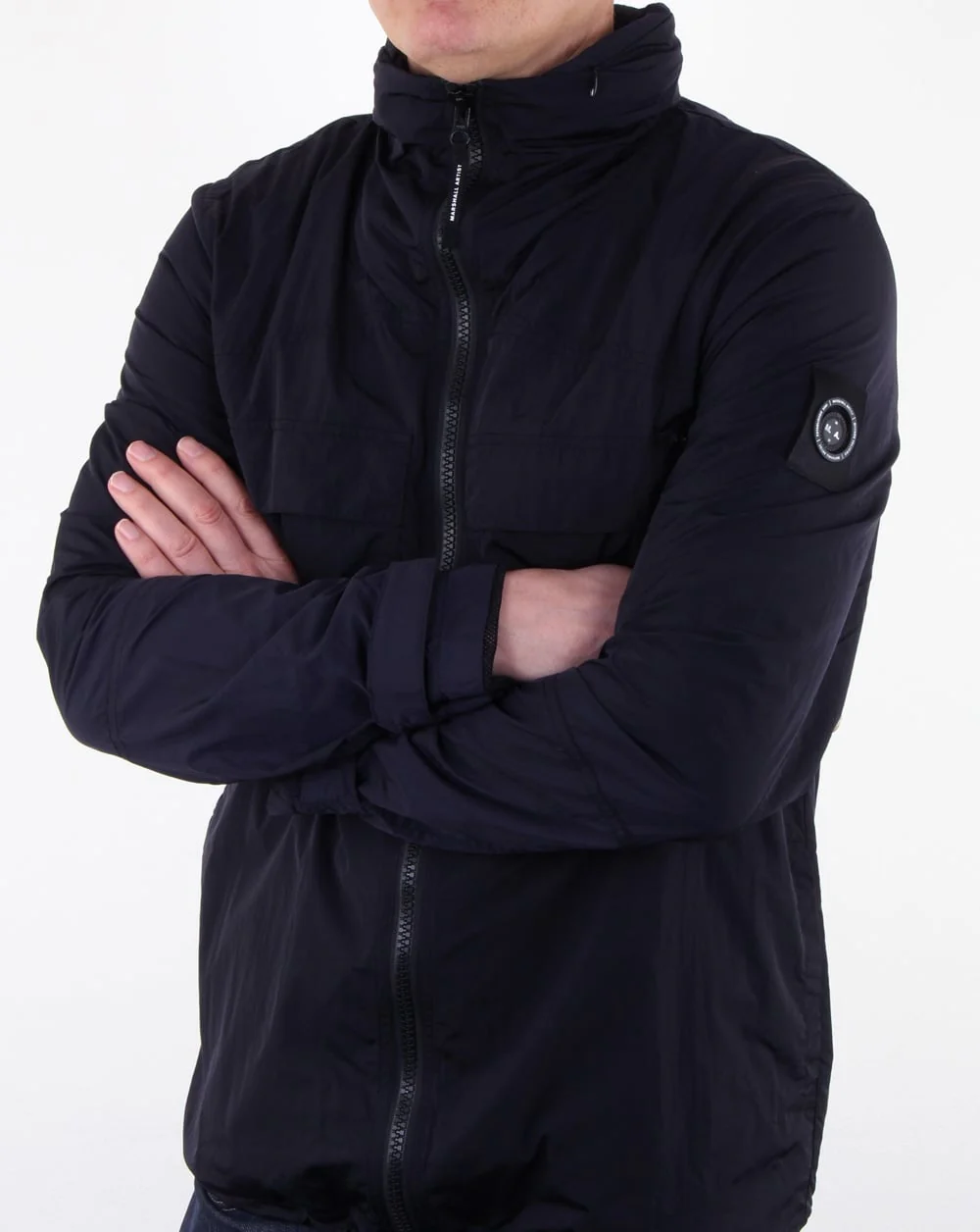 Marshall Artist Liquid Over Shirt Navy - Image 2