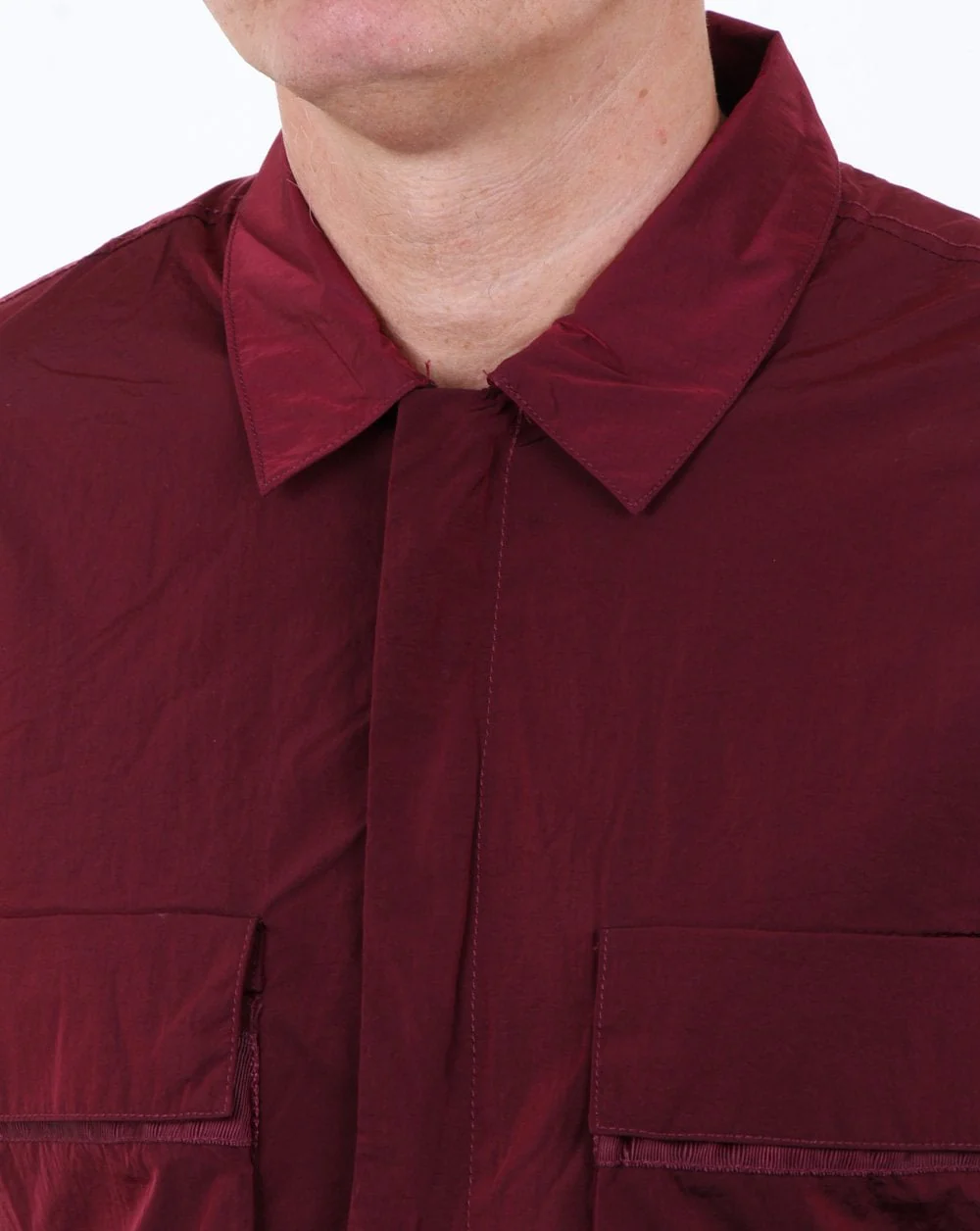 Marshall Artist Liquid Overshirt Burgundy - Image 2
