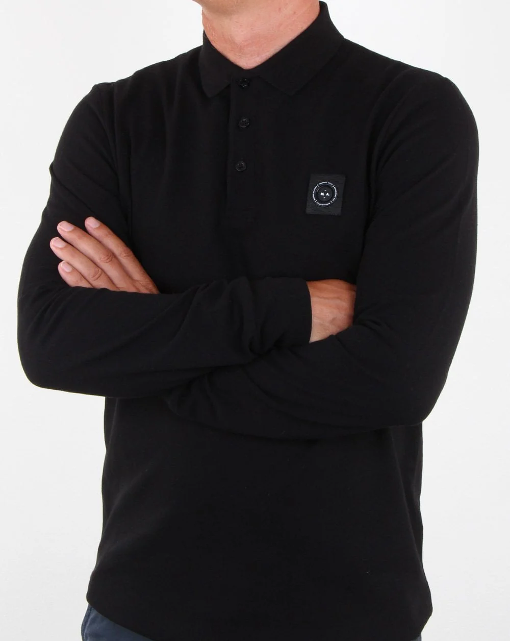 Marshall Artist Long Sleeve Siren Polo Shirt Black