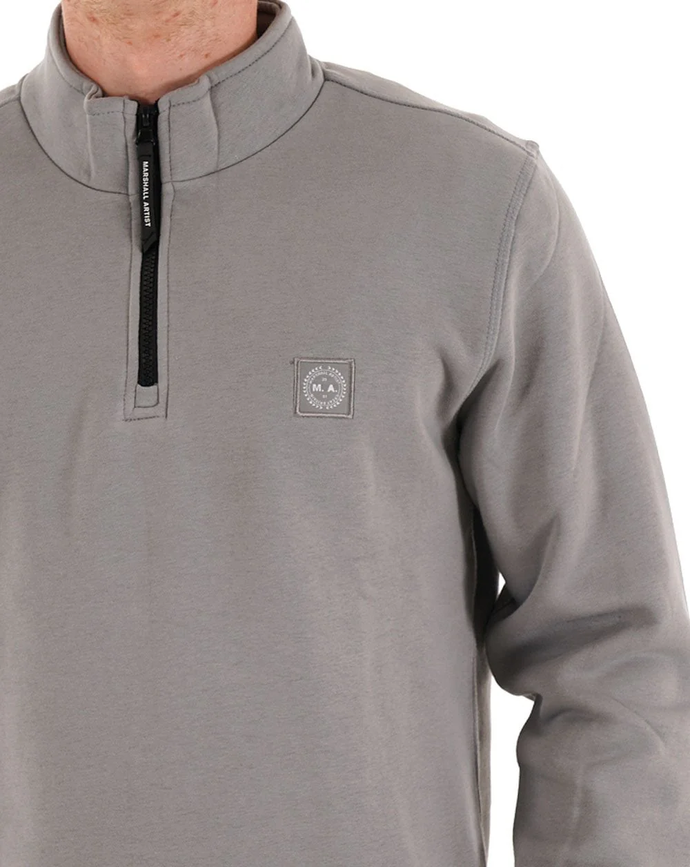 Marshall Artist Marchio 1/4 Zip Sweat Monument Grey - Image 2