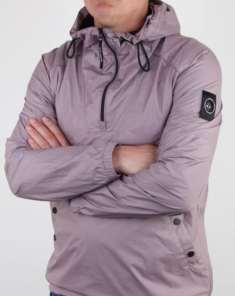 Marshall Artist Micro Ripstop Half Zip Jacket Pink - Image 2