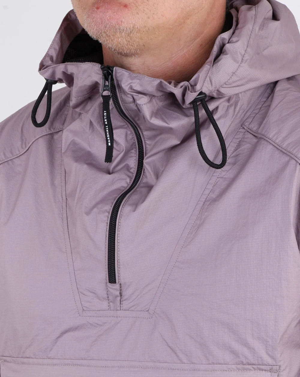 Marshall Artist Micro Ripstop Half Zip Jacket Pink - Image 3