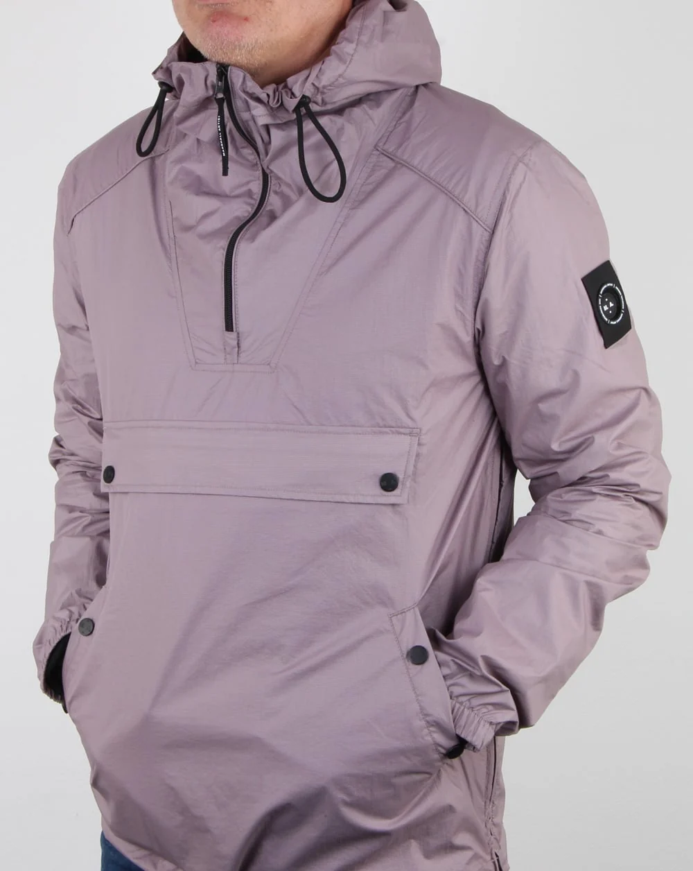 Marshall Artist Micro Ripstop Half Zip Jacket Pink - Image 4