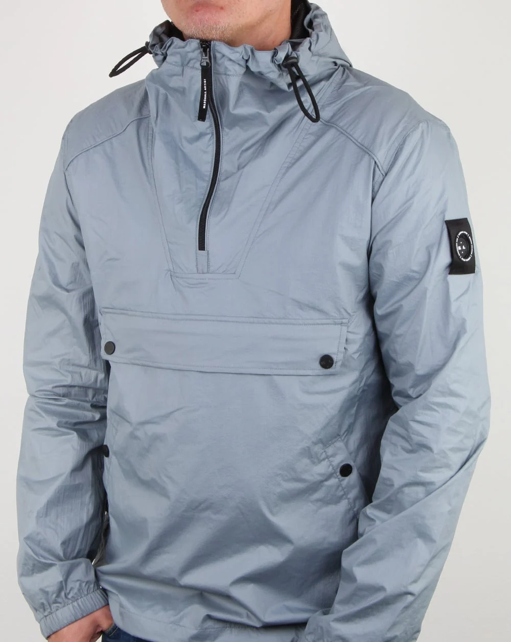 Marshall Artist Micro Ripstop Half Zip Jacket Sky